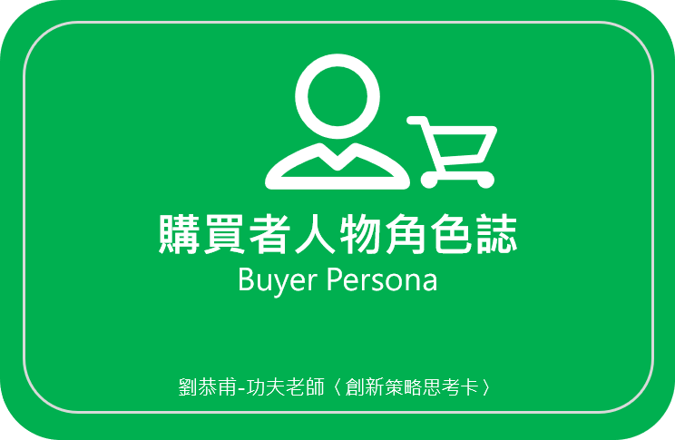 劉恭甫-功夫老師 創新策略思考卡02〈購買者人物角色誌 Buyer Persona〉